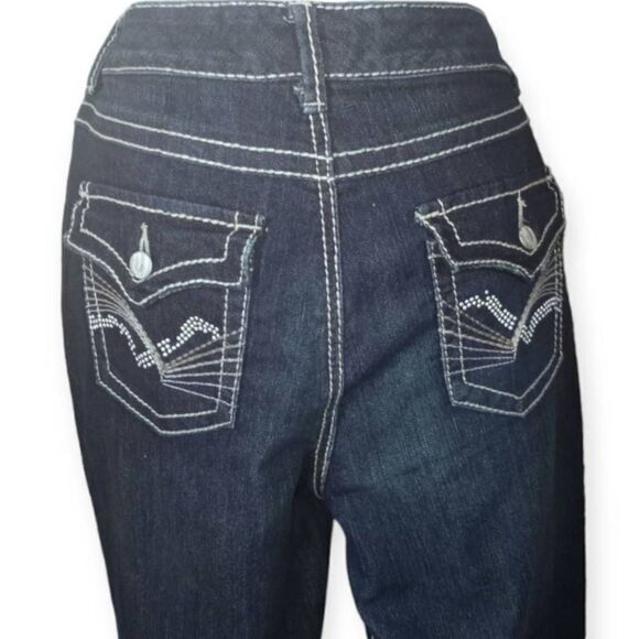 NINE WEST JEANS CUFFED REGULAR SZ.10 EUC - Picture 5 of 10